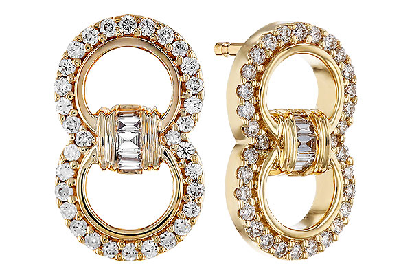 F321-64455: EARRINGS .05 TW BAGS .28 TW