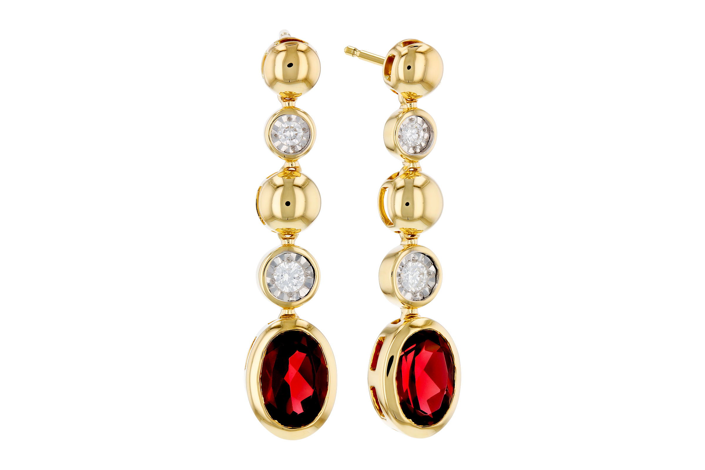 F321-65428: EARRINGS 1.76 TW GARNET 1.86 TGW