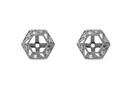 G046-27192: EARRING JACKETS .08 TW (FOR 0.50-1.00 CT TW STUDS)