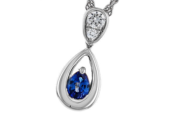 G320-76319: NECKLACE .21 SAPPHIRE .27 TGW (4x3 SAPP)