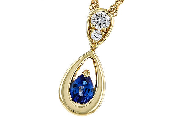 G320-76319: NECKLACE .21 SAPPHIRE .27 TGW (4x3 SAPP)
