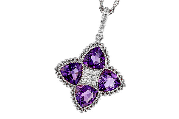 G320-78092: NECKLACE 2.22 AMETHYST 2.28 TGW