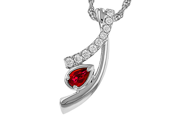 G320-79001: NECKLACE .21 RUBY .38 TGW (5x3 RUBY)