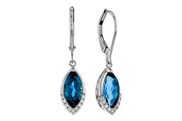G320-80901: EARR 2.42 TW LONDON BLUE TOPAZ 2.50 TGW (9x5MM MQ)