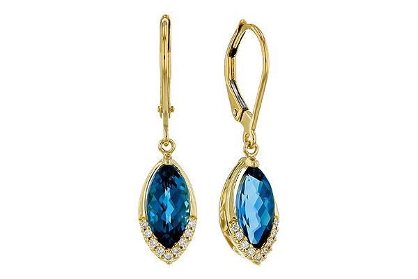 G320-80901: EARR 2.42 TW LONDON BLUE TOPAZ 2.50 TGW (9x5MM MQ)
