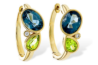 G320-81783: EARRINGS 2.97 SEMI-PREC (PER,LBT) 3.00 TGW