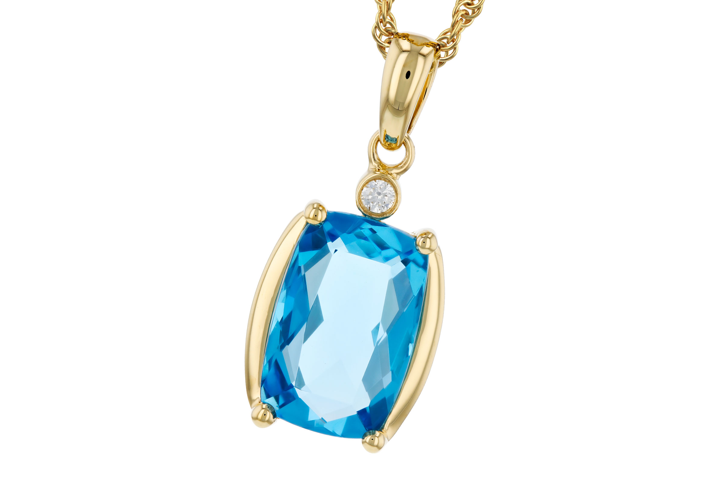 G321-66283: NECKLACE 2.88 BLUE TOPAZ 2.90 TGW (11x7MM BT)