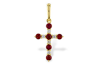 H320-75419: PENDANT .34 TW RUBY .42 TGW