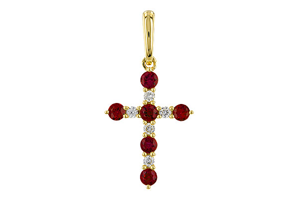 H320-75419: PENDANT .34 TW RUBY .42 TGW