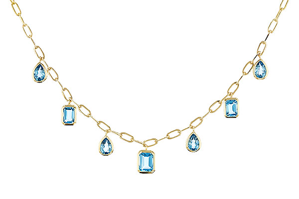 H320-76346: NECKLACE 4.10 TW BLUE TOPAZ (17")