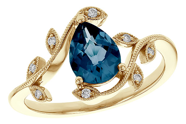 H320-77237: LDS RG 1.20 LONDON BLUE TOPAZ 1.26 TGW (8x6MM LBT)