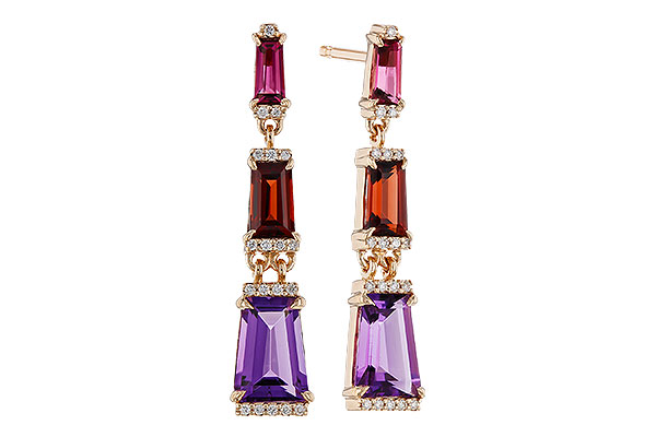 H320-77246: EARRINGS 1.98 SEMI-PREC (PT,GT,AMY) 2.05 TGW