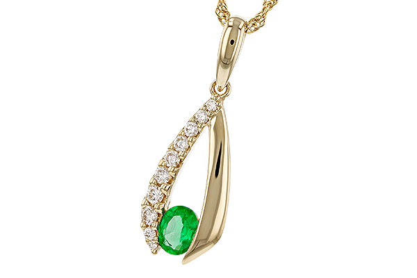 H320-79001: NECKLACE .28 EMERALD .45 TGW (5x4 EMER)