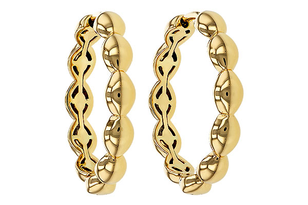 H320-80828: GOLD EARRINGS (21MM)