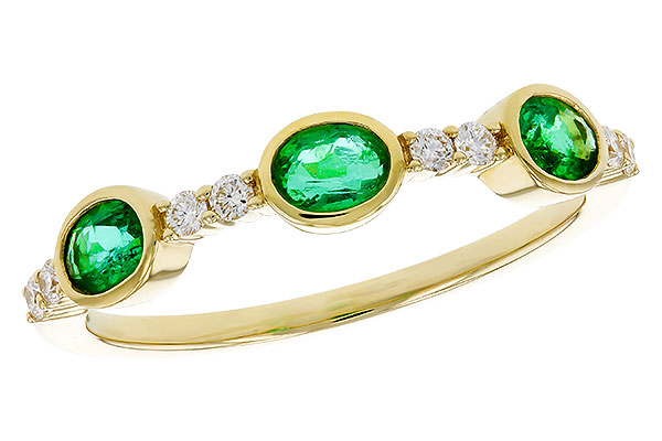 H320-81728: LDS WEDDING RG .46 TW EMERALD .58 TGW