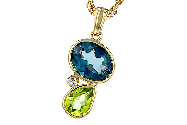 H320-81764: NECKLACE 2.43 SEMI-PREC (PER,LBT) 2.45 TGW