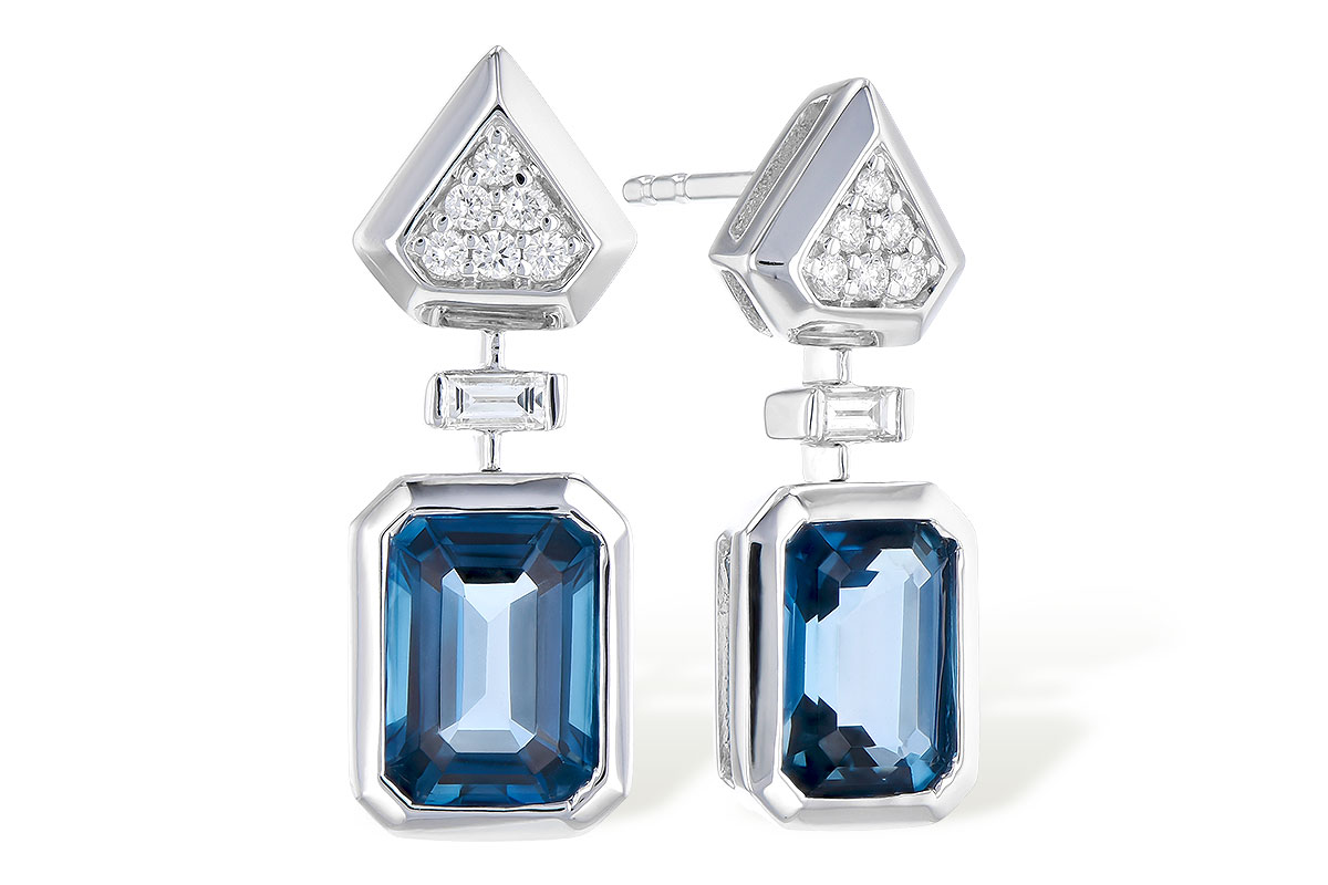 K318-99046: EARR 2.00 TW LONDON BLUE TOPAZ 2.12 TGW