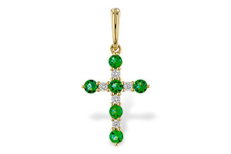 K320-75410: PENDANT .27 TW EMERALD .35 TGW