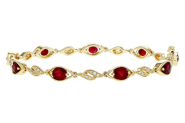 K320-75446: BRACELET 3.68 RUBY 3.92 TGW (7")