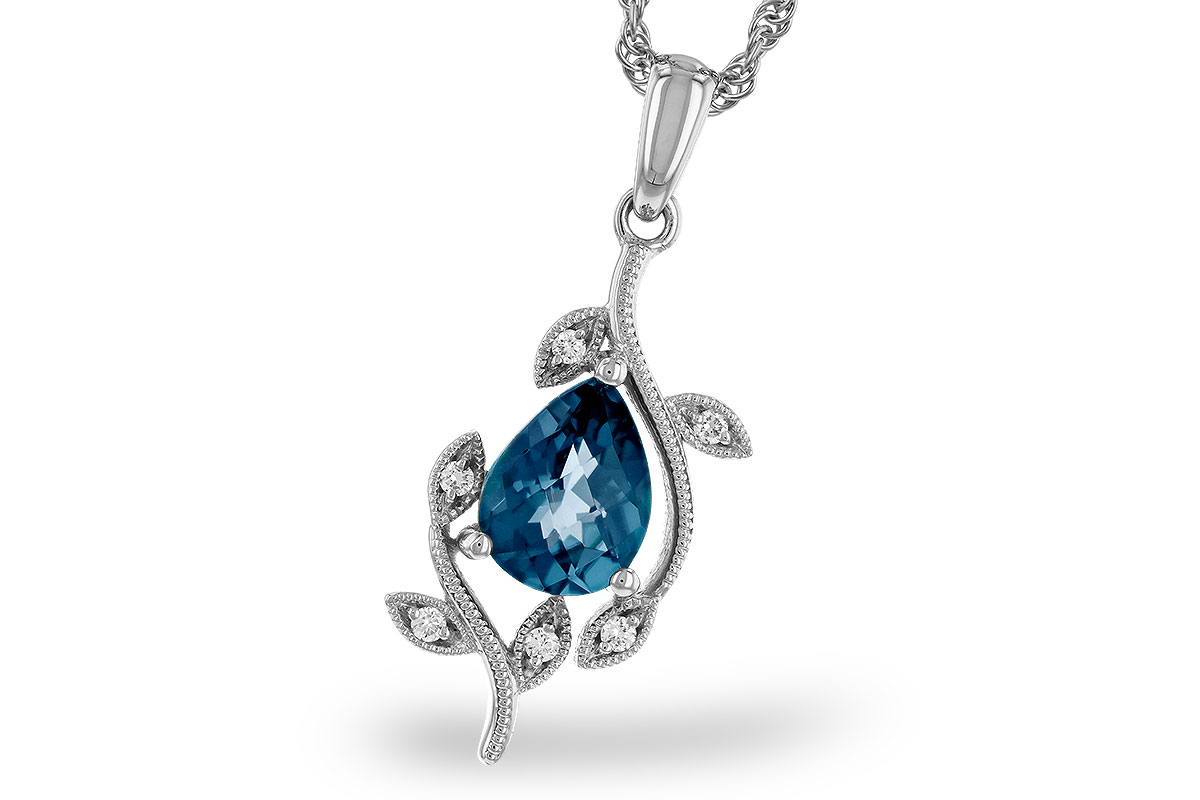 K320-77237: NECK 1.20 LONDON BLUE TOPAZ 1.25 TGW (8x6MM LBT)