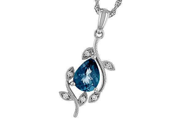 K320-77237: NECK 1.20 LONDON BLUE TOPAZ 1.25 TGW (8x6MM LBT)