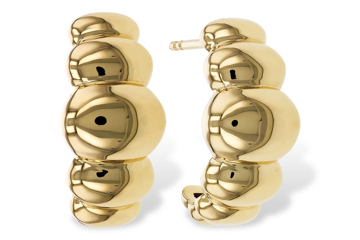 K320-79046: GOLD EARRINGS (18MM)