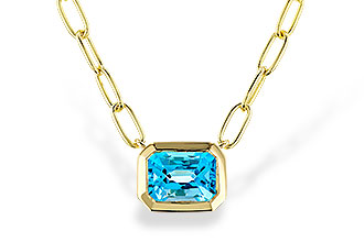K320-79073: NECKLACE 1.20 SWISS BLUE TOPAZ (18")