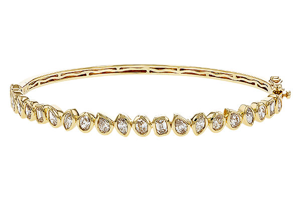 K320-80864: BANGLE 1.65 TW FANCY CUT DIAS