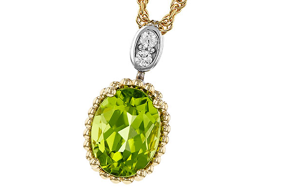 K320-80882: NECKLACE 1.22 PERIDOT 1.25 TGW (8x6MM OV)