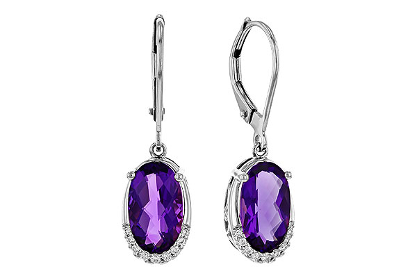 K320-80901: EARRINGS 2.70 TW AMETHYST 2.78 TGW (10x6MM OV)