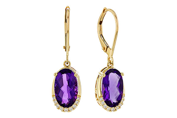 K320-80901: EARRINGS 2.70 TW AMETHYST 2.78 TGW (10x6MM OV)