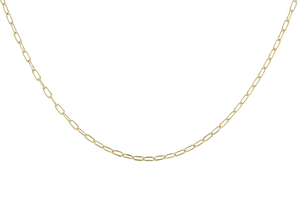 L319-88164: PAPERCLIP SM (22IN, 2.40MM, 14KT, LOBSTER CLASP)