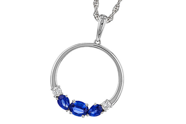 L320-75382: NECKLACE .81 SAPP .91 TGW