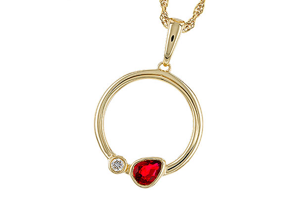 L320-75428: NECKLACE .24 RUBY .26 TGW