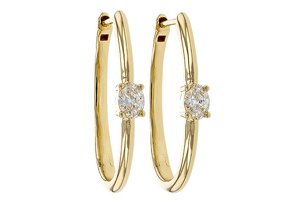 L320-77191: EARRINGS .47 TW OVAL DIAMONDS