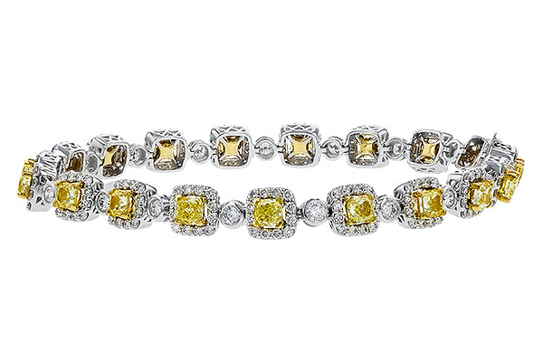 L320-77228: BRACELET 4.37 FANCY YELLOW DIAS 7.12 TW (7")