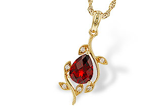 L320-79928: NECKLACE 1.34 GARNET 1.39 TGW (8X6MM GAR)