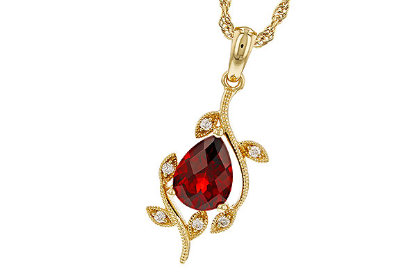L320-79928: NECKLACE 1.34 GARNET 1.39 TGW (8X6MM GAR)