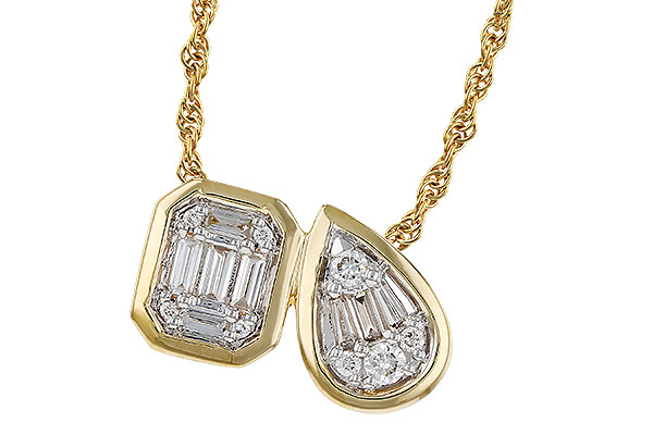 L320-80873: NECKLACE .17 BAG .25 TW