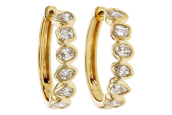 L321-64455: EARRINGS 1.10 TW FANCY CUT DIAS