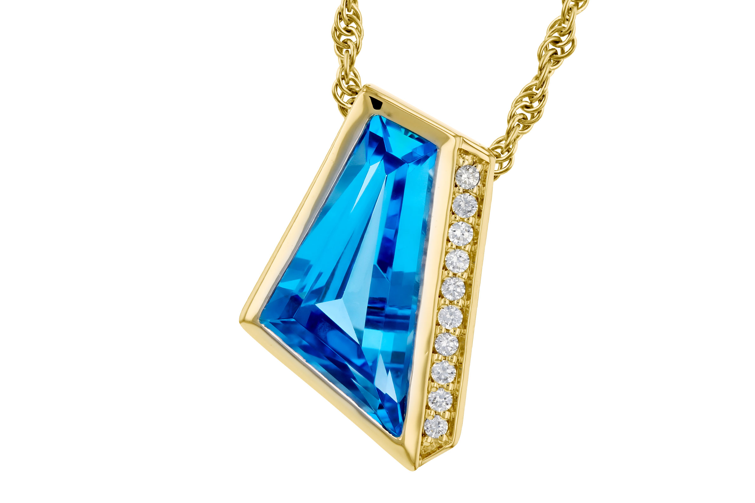 L321-66319: NECKLACE 2.42 SWISS BLUE TOPAZ 2.46 TGW