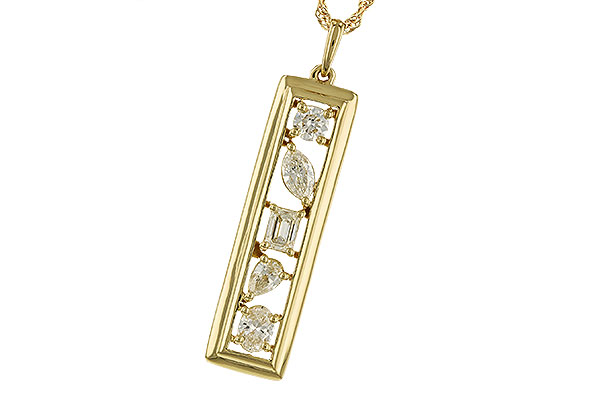 M319-90837: NECKLACE .85 TW FANCY CUT DIAMONDS