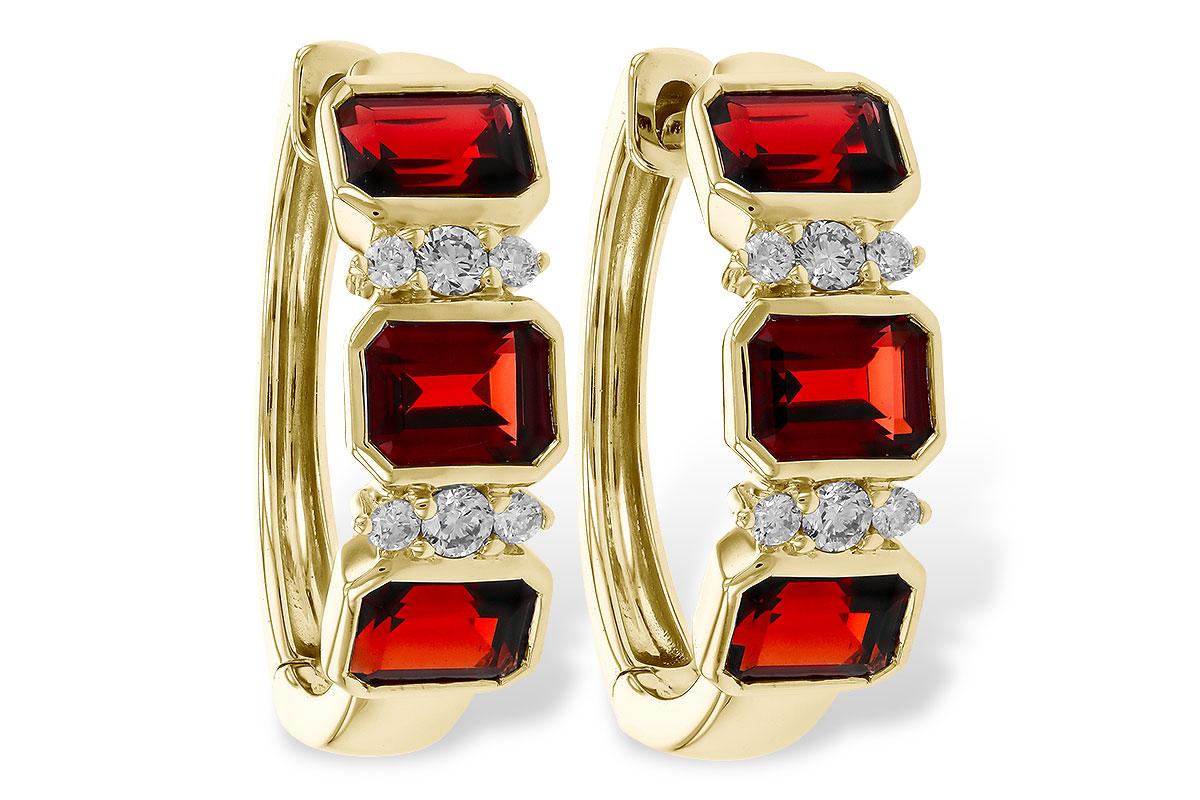 M320-75419: EARRING 1.50 TW GARNET 1.61 TGW