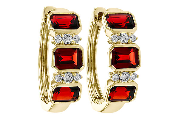 M320-75419: EARRING 1.50 TW GARNET 1.61 TGW