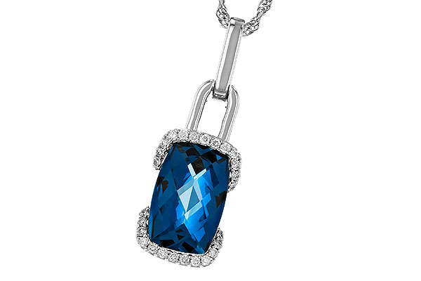 M320-81755: NECK 3.75 LONDON BLUE TOPAZ 3.90 TGW (12x8MM LBT)