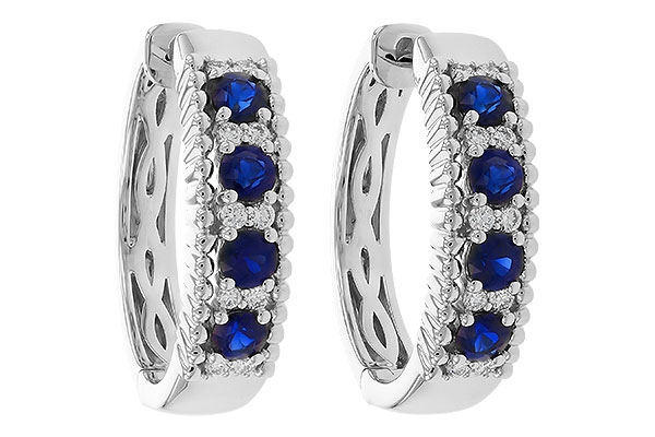 M320-81791: EARRINGS .56 TW SAPP .68 TGW