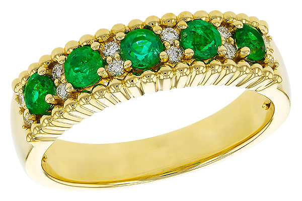 M320-81800: LDS WED RG .48 TW EMERALD .60 TGW